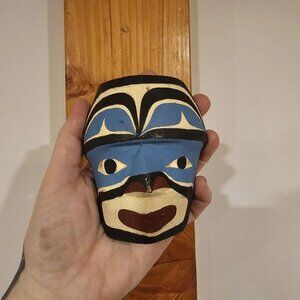 Mini First Nations Carved Mask - Wall Hanging - Vancouver Island Art